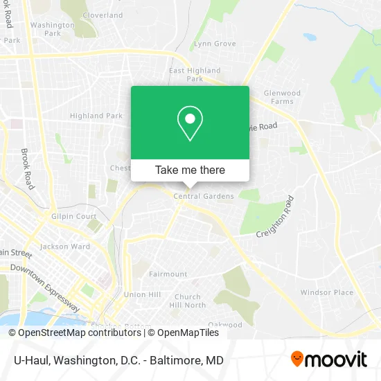 U-Haul map