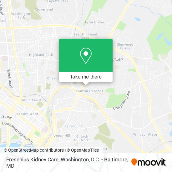 Fresenius Kidney Care map