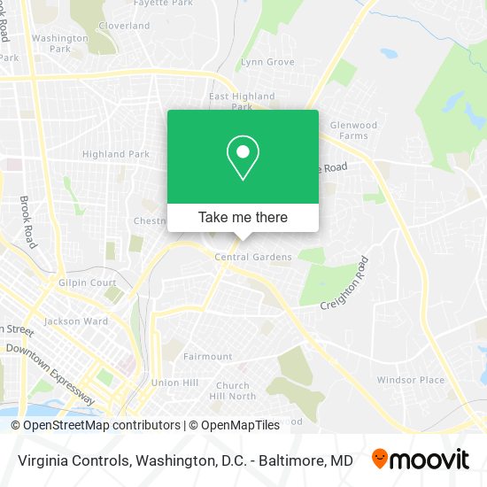 Mapa de Virginia Controls