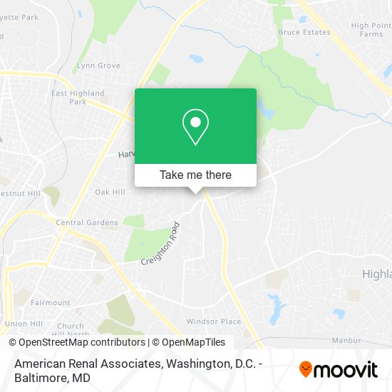 Mapa de American Renal Associates