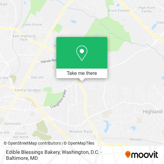 Edible Blessings Bakery map