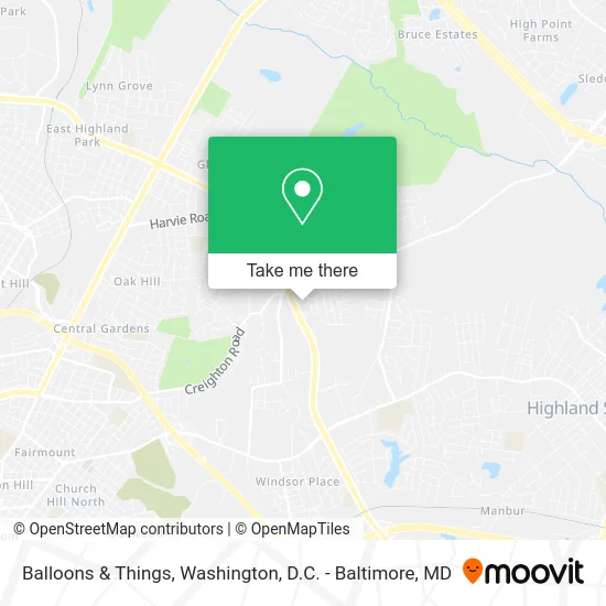 Balloons & Things map