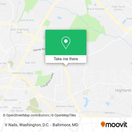 V Nails map