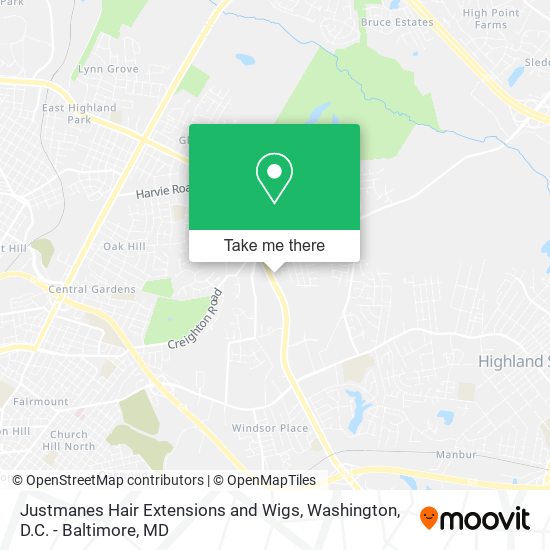 Mapa de Justmanes Hair Extensions and Wigs
