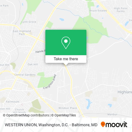 WESTERN UNION map