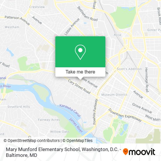 Mary Munford Elementary School map