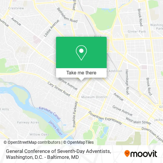 General Conference of Seventh-Day Adventists map