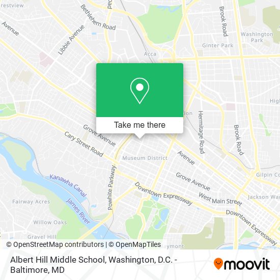 Mapa de Albert Hill Middle School