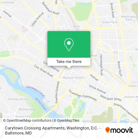 Mapa de Carytown Crossing Apartments
