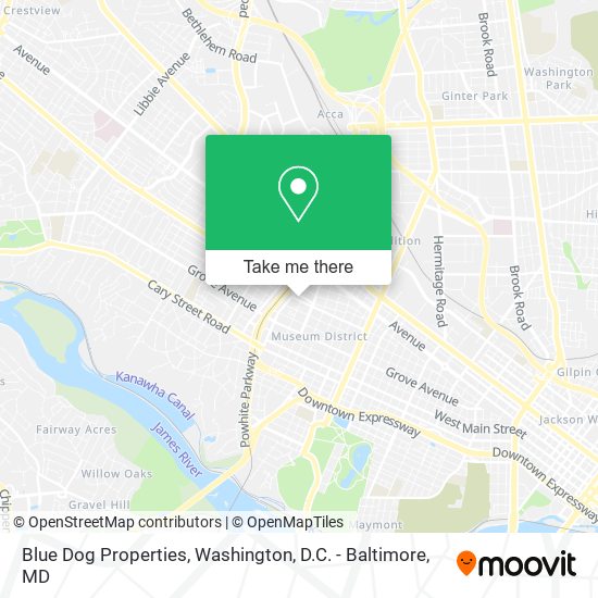 Blue Dog Properties map