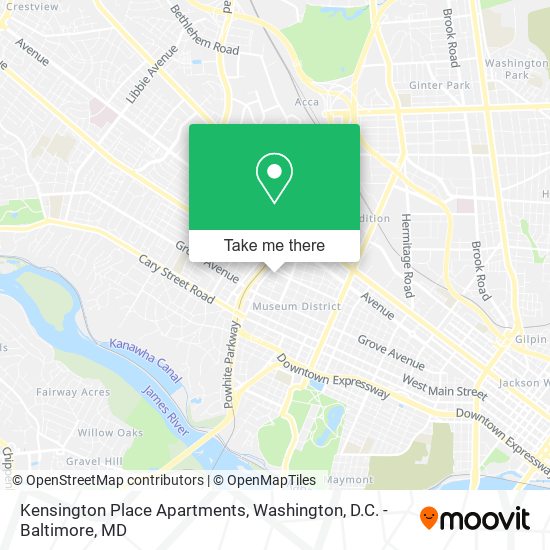 Mapa de Kensington Place Apartments