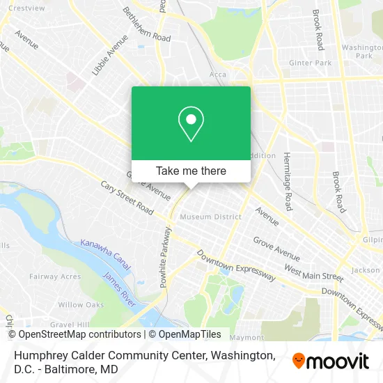 Humphrey Calder Community Center map