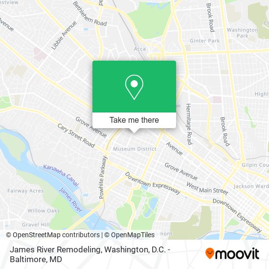 James River Remodeling map