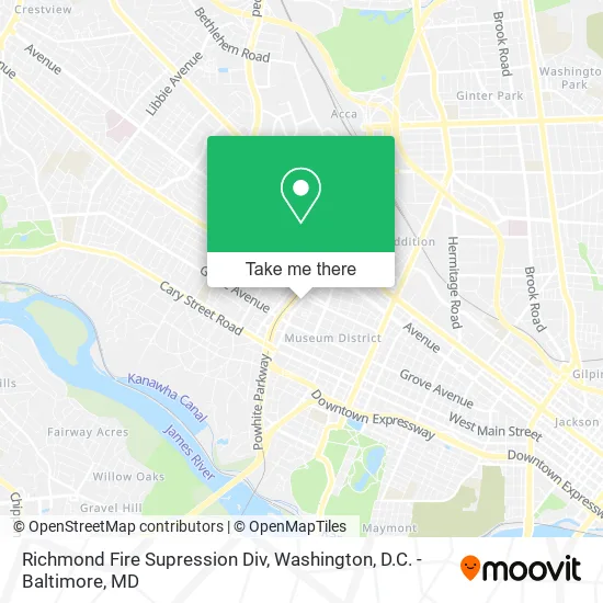 Richmond Fire Supression Div map