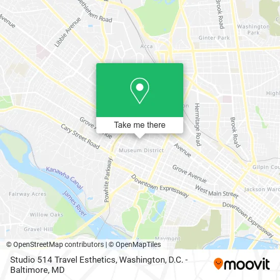 Studio 514 Travel Esthetics map