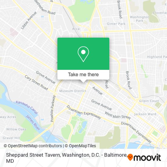 Sheppard Street Tavern map