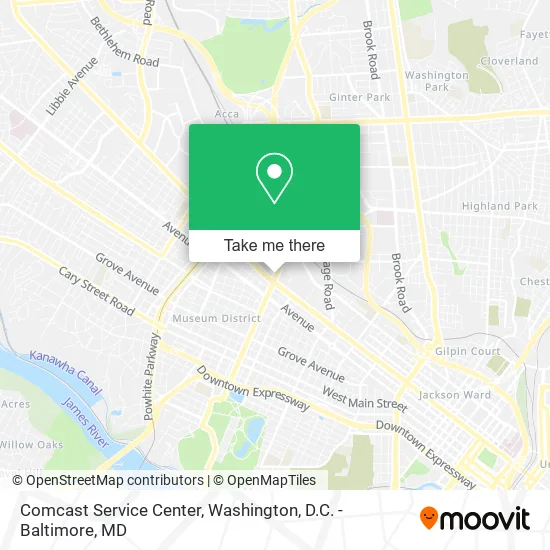 Comcast Service Center map