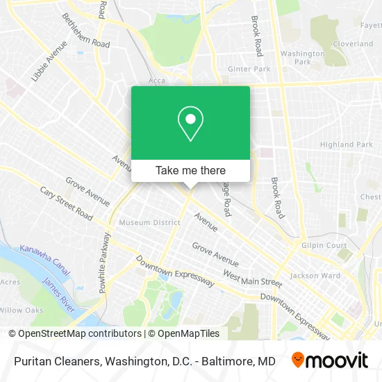 Puritan Cleaners map