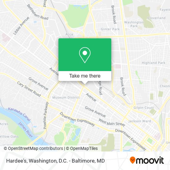 Hardee's map