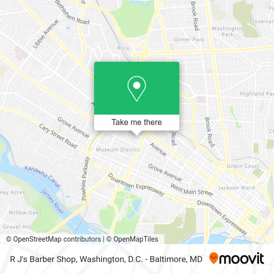 R J's Barber Shop map