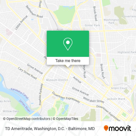 TD Ameritrade map