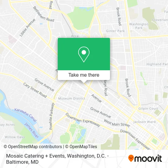 Mosaic Catering + Events map