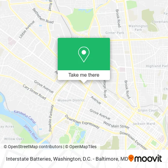 Interstate Batteries map