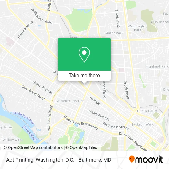 Act Printing map