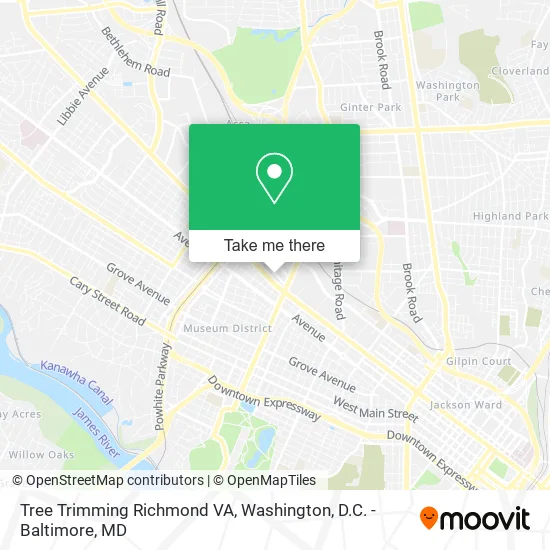 Tree Trimming Richmond VA map