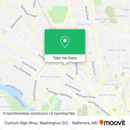 Custom Sign Shop map