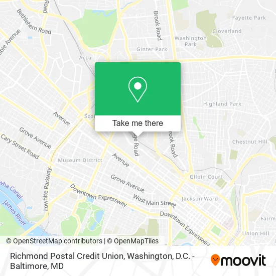 Richmond Postal Credit Union map