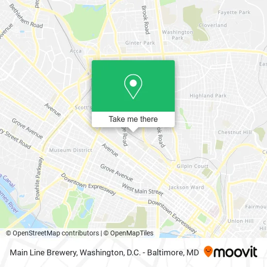 Main Line Brewery map