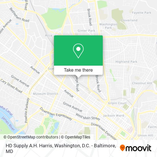 HD Supply A.H. Harris map