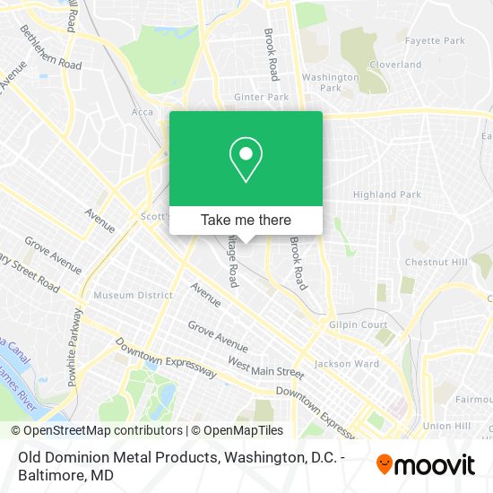 Old Dominion Metal Products map