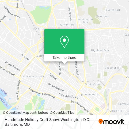 Mapa de Handmade Holiday Craft Show