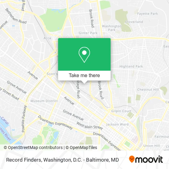 Record Finders map