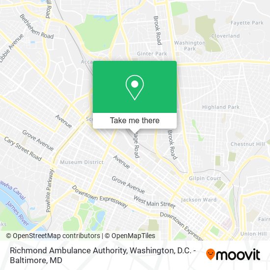 Richmond Ambulance Authority map