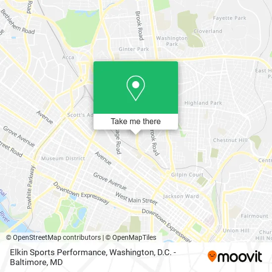 Elkin Sports Performance map