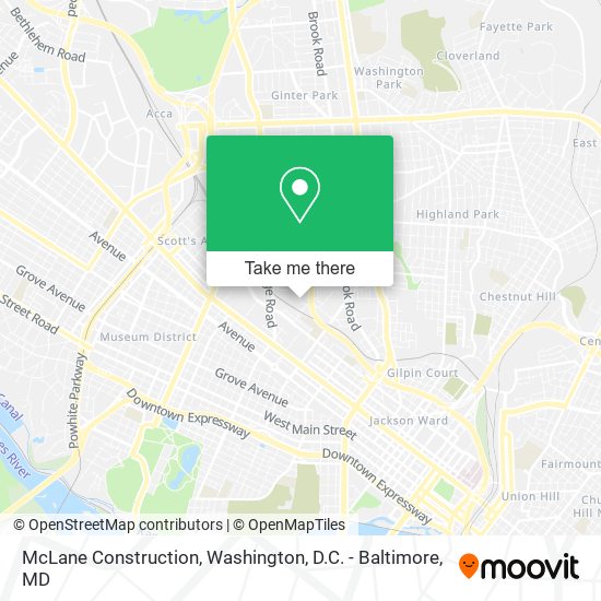 McLane Construction map