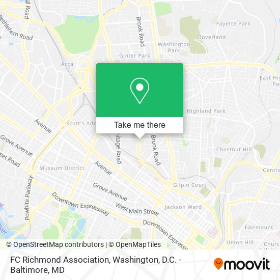 FC Richmond Association map