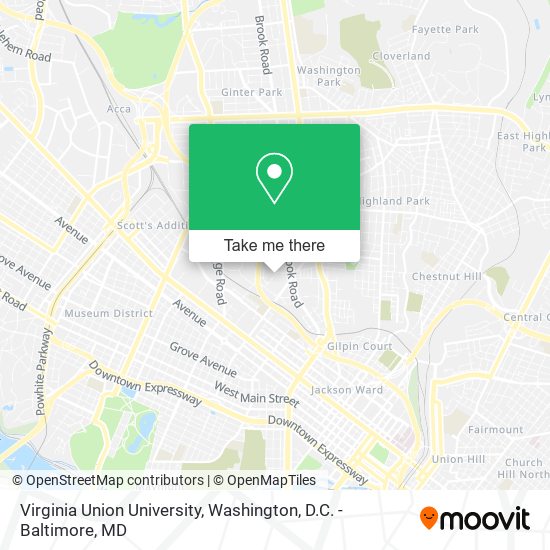 Virginia Union University map