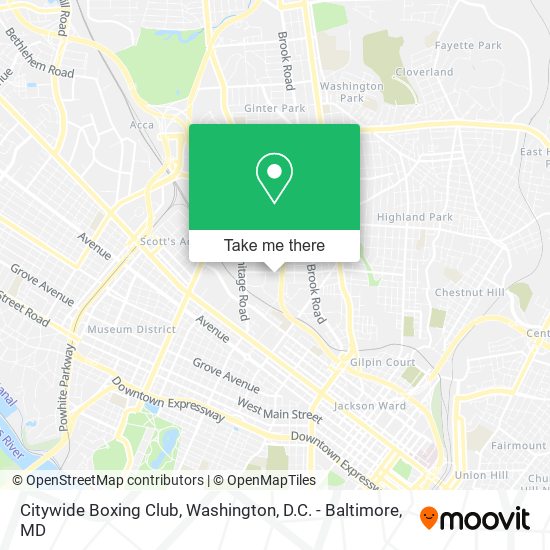 Citywide Boxing Club map