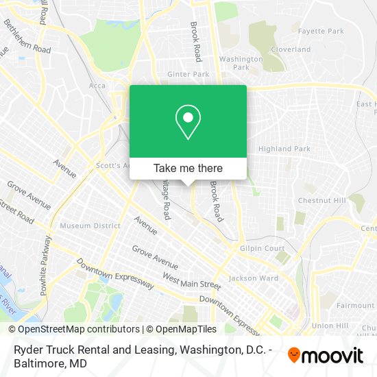 Ryder Truck Rental and Leasing map