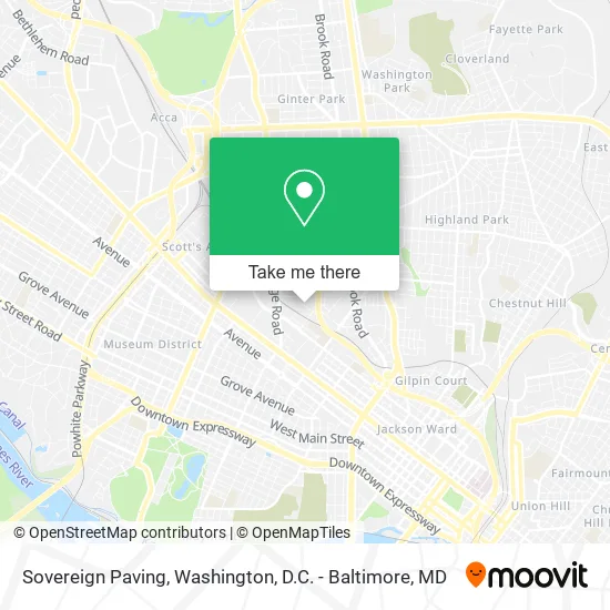 Sovereign Paving map