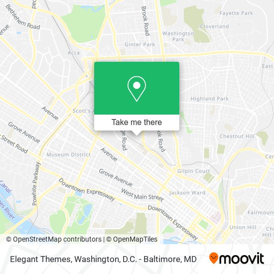 Elegant Themes map
