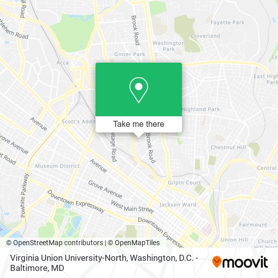 Virginia Union University-North map