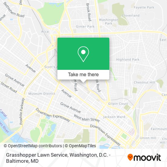 Grasshopper Lawn Service map