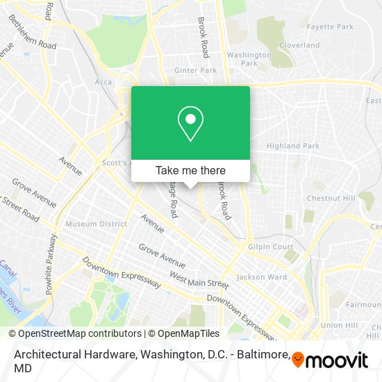Mapa de Architectural Hardware
