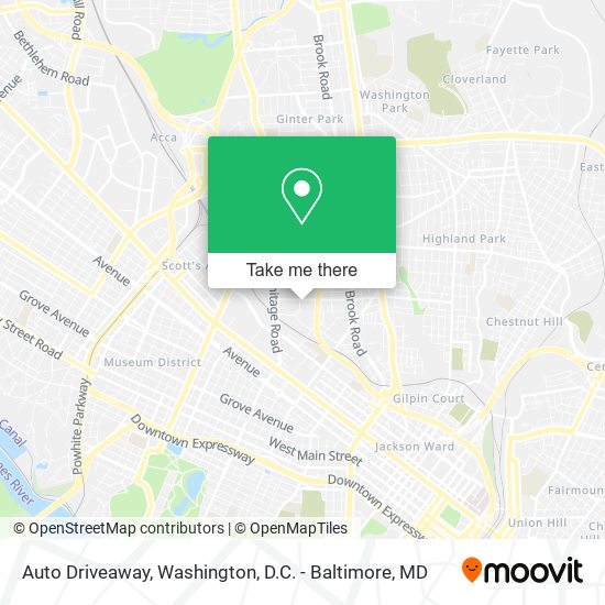 Auto Driveaway map