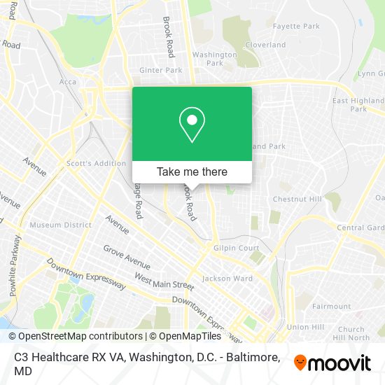 Mapa de C3 Healthcare RX VA